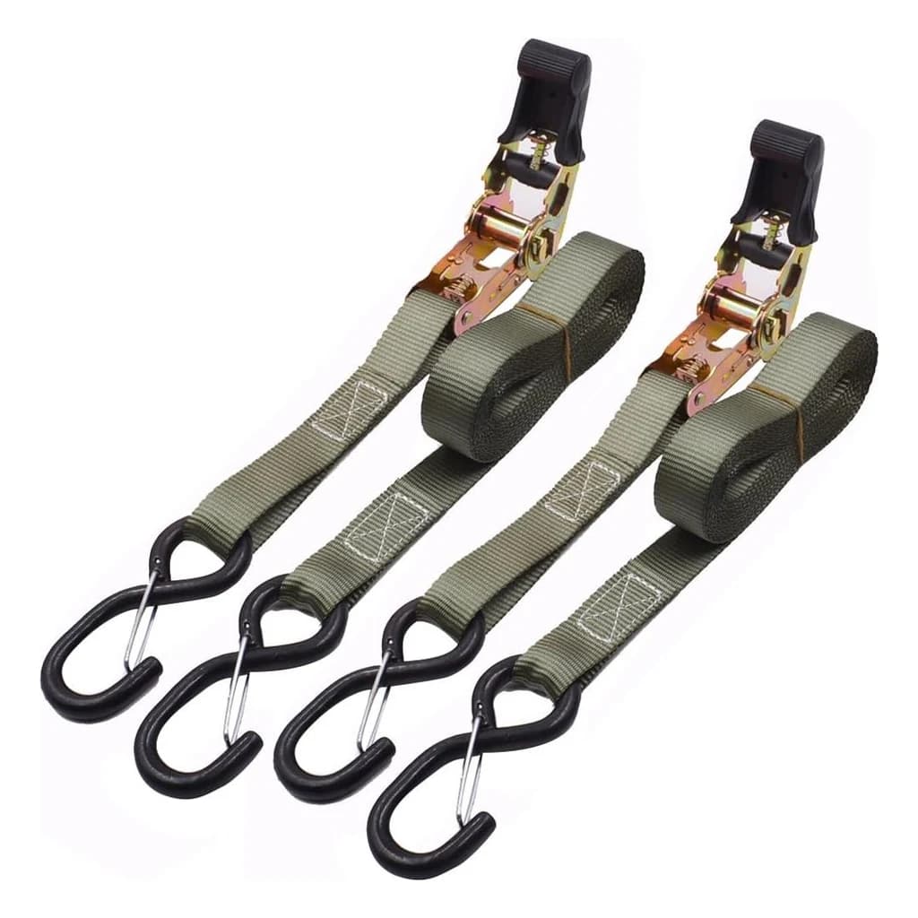Ratchet Load Straps, 4 Metres, Pair